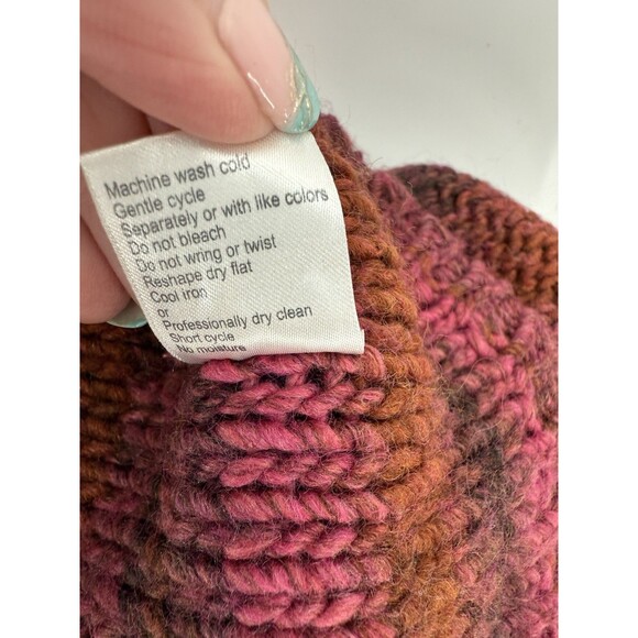 Lolas Sweater Women M Red Stripe Wool Blend Bohemian Boho Bohemian Style Hippie - Picture 12 of 12